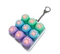 Cat Paw Fidget, Keyboard Sensory Toy, 9 in 1 Model with Light Up Feature, Mechanical Clicker with Compact Build, Tech Gear, 2.36 Inches Leisure Supplies for Kids Adults Home Travel Airplane