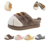 Cat Paw Slippers for Women, Cat Paw Slippers, 3D Cat Paw Slipper, cat slippers, Cozy Fluffy Plush Slippers, for Indoor Outdoor (Brown,Grande)