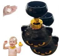 Cat Paw Soap Dispenser, Cute Cat Pawprint Foam Soap Dispenser,Refillable Black Kitty Foaming Press Pump Bottle Can Creates Paw-Shaped Foam for Bathroom Kitchen, Cat Lovers Gift (2 Pcsa)