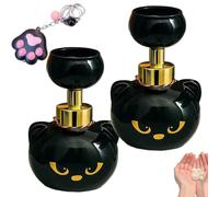 Cat Paw Soap Dispenser Halloween Black Cat Paw Print Foaming Hand Wash Bottle Cute Refillable Soap Pump for Bathroom Kitchen Sink Kids Handwashing Fun Gift Kawaii Home Decor(3pcs)