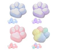 Cat Paw Squishy Fidget Toys 4 Piezas Cute Soft Cat Paw Squeeze Toys Jelly Handmade Big Cat Paw Squeeze Toys Fufu Squishy Toy De Pata De Gato Relajante Juguetes Antiestrés para Niños Adolescentes