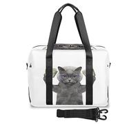 Cat Paws - Bolsa de viaje para dinero para mujeres y hombres, divertidas bolsas de fin de semana de 32 L, bolsa de cabina grande para deportes, gimnasio, yoga, color, (32 L) UK, Organizador de bolsas