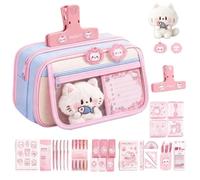 Cat Pencil Case - Zipper Stationery Set | School Supplies | Student