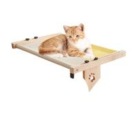 Cat Perch For Windowsill | Wooden Cat Bed Nest | Adjustable Cat Windowsill Perch | Cat Hammock Seat For | Cat Bed with Cushioned Cover Easy To Install & Clean Wood For Sleeping, Playing