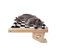 Cat Perch For Windowsill | Wooden Cat Bed Nest | Adjustable Cat Windowsill Perch | Cat Hammock Seat For | Cat Bed with Cushioned Cover Easy To Install & Clean Wood For Sleeping, Playing