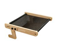 Cat Perch Windowsill - Wooden Furniture Accent, Indoor Hammock Tool with Classic Look, Resin Layer with Build, Perch Styling Compact Feature, Pet Supplies for Home, Farmhouse, Apartment,