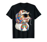 Cat Pet Granny Square Crochet Yarn Crochet Lover Camiseta