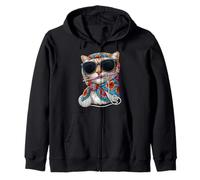 Cat Pet Granny Square Crochet Yarn Crochet Lover Sudadera con Capucha