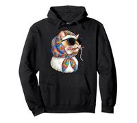 Cat Pet Granny Square Crochet Yarn Crochet Lover Sudadera con Capucha