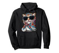 Cat Pet Granny Square Crochet Yarn Crochet Lover Sudadera con Capucha
