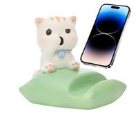 Cat Phone Holder, Cell Phone Mount, 7x7x7 cm, Lovely Lazy Desktop Ornaments, Resin Crafts Hands-Release Anti-Slip Base Cradle for Truck, Desk, Workplace