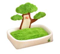 Cat Pine Tree Bed - Plush Pet House, extraíble Washable Cushion | Indoor Winter Sleeping Nest with Scratcher Toy, Comfortable Cot for Kittens and Cats | Bedroom Living Room Decorative Furniture