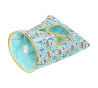 Cat Play Tunnel, Foldable Interactive Tunnel Bag, Creative Pet Toy, 11.81x19.69x18.5 Inches Exercise and Entertainment for Kittens, Adult Cats, Indoor Outdoor, Travel Plaything