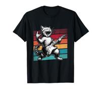 Cat Playing Guitar Rock Star Funny Cat Lover Men Women Kids Camiseta