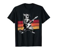 Cat Playing Guitar Rock Star Funny Cat Lover Men Women Kids Camiseta