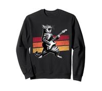 Cat Playing Guitar Rock Star Funny Cat Lover Men Women Kids Sudadera