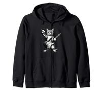 Cat Playing Guitar Rock Star Funny Cat Lover Men Women Kids Sudadera con Capucha