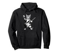 Cat Playing Guitar Rock Star Funny Cat Lover Men Women Kids Sudadera con Capucha