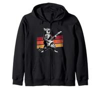 Cat Playing Guitar Rock Star Funny Cat Lover Men Women Kids Sudadera con Capucha