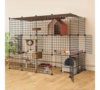Cat Playpen - Hurt Cage Indoor DIY Cat Playpen Cat Cátate Ideal para 1-4 Gatos FANDIAO