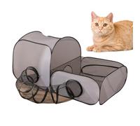 Cat Playpen, Portable Mesh Tent, Foldable Pet Enclosure, Oxford Tunnel Fence, Lightweight Play House, for Kittens, Puppies, Bunnies, Travel, Camping, Indoor Outdoor Use