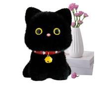 Cat Plush - Cat Stuffed Animals, Cartoon Bell Design Kitten Figure, Plush Cats for Kids, Stuffed Animals for Girls, Boys, Adult, Pet Lover, Christmas, Birthday, Easter, Collection, Table Decoration