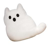 Cat Plush, Ghost Plush, Throw Pillow, Spooky Cushion Cozy and Adorable, Fabric, Perfect for Holiday Decor, Family Kids Adults, Women Men Boys Girls, Sofa Couch Bed Shelf Desk Living Room