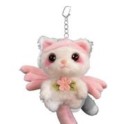 Cat Plush Keychain, Funny Lightweight Portable Bag Pendant, 3.54x1.18 Inch | Stuffed Cat Keychain, Cute Plush Pendant For Bags, Adds Fun Style For Daily Travel, School, Office, Home, Party Use