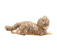 Cat Plush Toy - Cute Stuffed Feline Body Cushion, Huggable Relaxation Pillow Doll, 19.6in Extended Length | Children Girls Gifting Adults, Anxeity Comfort Use, Office House Vehicle Interior, Resting