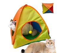 Cat Portable Tent, Exercise Kitten Shelter, 19.69x18.11 Inches Interactive Travel Crate, Colorful Pet Enclosure for Garden Lawn Balcony Living Room and Comfortable Outdoor or Indoor Use