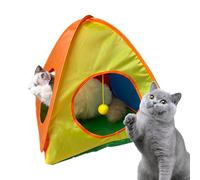 Cat Portable Tent, Kitten Exercise Shelter, Travel Pet Enclosure, Lightweight Frame, Breathable Mesh Sides, Outdoor Play, Indoor Safety, Easy Setup, Perfect for Garden, Balcony, Living Room, 50x46cm