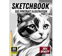 Cat Portrait Illustration Sketchbook - 20% Opacity Tracing Guide for Artists | 80 Pages of Feline Vector Style Drawing Practice: A Premium Tracing ... to Refine Drawing, Shading & Sketching Skills