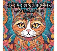 Cat Portraits - Coloring Book: 50 Fun & Simple Large Print Designs for Adults, Seniors and Kids to Relaxation (Simple Coloring Book): Relax and Unwind with the Beauty of Cats