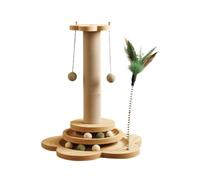 Cat Post Scratcher Interactive Scratcher Post Toy with Sisal Balls