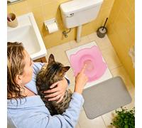 Cat Potty Toilet Training Kit - Kitten Potty Practice Accessories, Pet Toilet Training Aid | for Pet Parents Animal Lovers Home Apartment Bathroom RV Restroom Office Shelters
