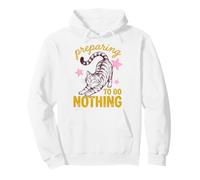 Cat Preparing To Do Nothing Funny Lazy Relaxation Humor Sudadera con Capucha