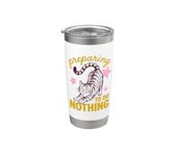 Cat Preparing To Do Nothing Funny Lazy Relaxation Humor Vaso térmico de acero inoxidable de doble pared