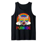 Cat Purride LGBT Rainbow Gay Lesbian Funny LGBT Pride Camiseta sin Mangas