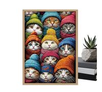 Cat Puzzle - 1000 Pieces Fantasy Jigsaw, Challenging Kitten Jigsaw with Colorful Hat Design | Paper Puzzle Game for Women, Men, Collectors, Family Game Night, Home, Office | Brain Work Toy