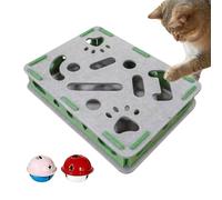 Cat Puzzle Box - 15.7 Inches Interactive Cat Scratcher | Silent Furniture Protector - Felt Maze Scratch Board With Quiet Design Lightweight Build For Indoor Play Grooming And Claw Care Protecting Sofa