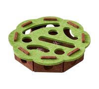 Cat Puzzle Feeder, Interactive Treat Dispenser with Sensory Foraging Bells, Felt Slow Feeding Toy for Boredom & Hunting Simulation, Ideal for Kittens, Adults & Senior Cats, 30x30x7.5cm