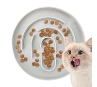 Cat Puzzle Feeding Bowl - Silicone Standard Size | Slow Feeding Cat Dish, Anti Gulping Pet Bowl, Maze Food Tray, Stable Feedings Container | Daily Feedings