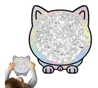 Cat Puzzle Lindo Funny Decor with Photo Frame 135 Pieces Wooden Puzzles for Adults Storage Box Family Friend Animal Lover Challenge Play