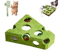 Cat Puzzle Toy & Interactive Cat Toy - Cat Scratch Puzzle Enrichment Box with Bell Balls, Self-Play Boredom Busters for Cats to Stimulate Hunting Instincts & Mental Exercise (#7)