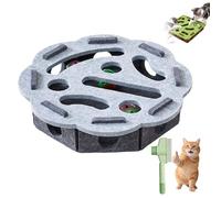 Cat Puzzle Toy & Interactive Cat Toy - Cat Scratch Puzzle Enrichment Box with Bell Balls, Self-Play Boredom Busters for Cats to Stimulate Hunting Instincts & Mental Exercise (#4)