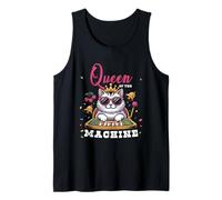 Cat Queen of The Slot Machine Casino Gambling Gambler Camiseta sin Mangas