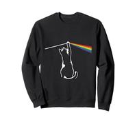 Cat Rainbow Light Cool Prism Science Spectral Men Women Kids Sudadera