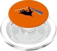 Cat Rainbow Light Refraction Cool Prism Science Spectrum PopSockets PopGrip para MagSafe
