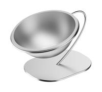 Cat Raised Feeding Bowl, Metal Kitten Food Container, Elevated Pet Dish with Stable Base, Large Size Feeding Accessories, Comfortable Design for Indoor Use