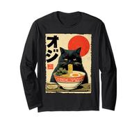 Cat Ramen Estética Japonesa Ukiyo-e Arte Anime Gato Manga Larga